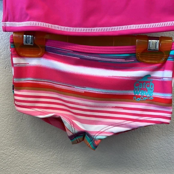 NWT ROCOCO SWIM BABY RASHGUARD SET PINK - Picture 5 of 8
